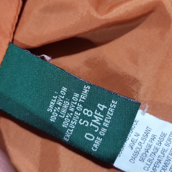 L.L. BEAN Gray Orange Nylon Hooded Windbreaker Jacket - Picture 9 of 16